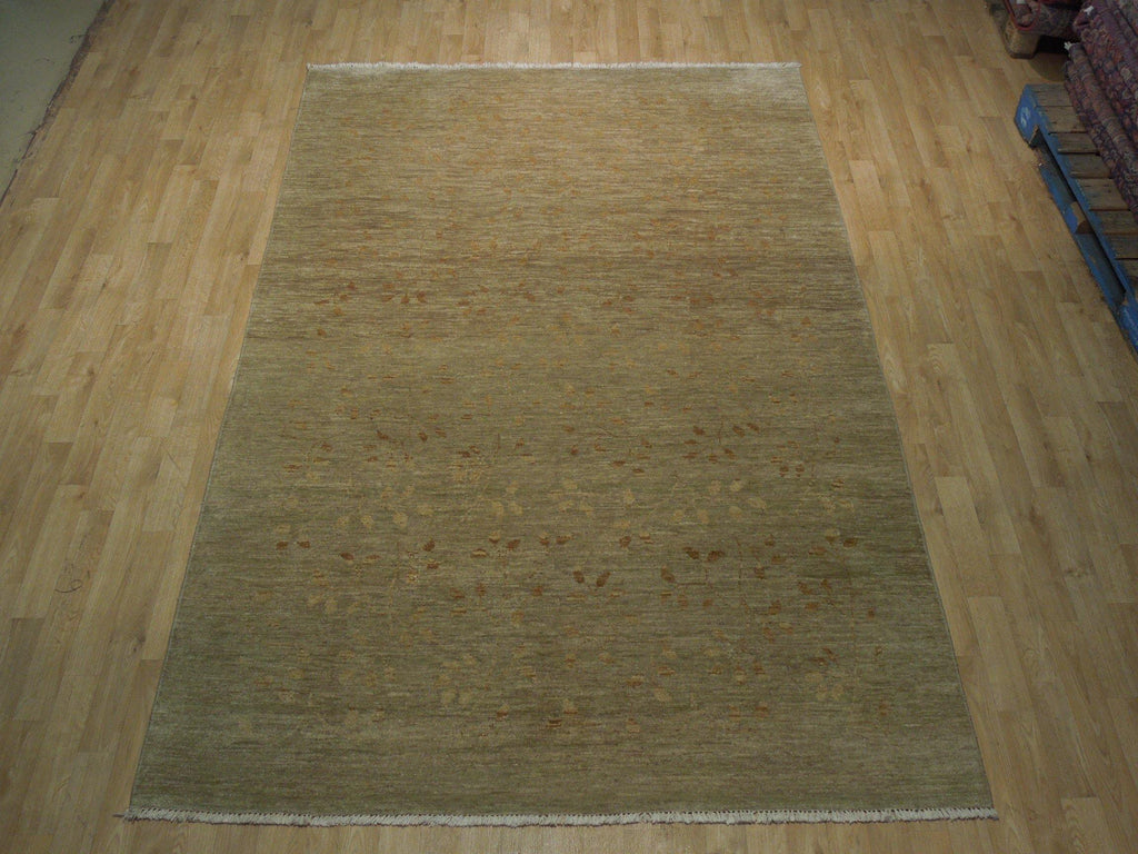 6x9 Vegetable Dyed Transitional Chobi Rug - India - bestrugplace
