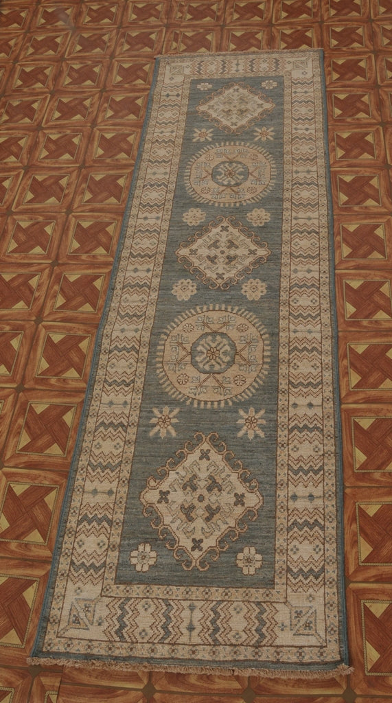 3' x 8' Olive Green Chobi Peshawar Rug 25193