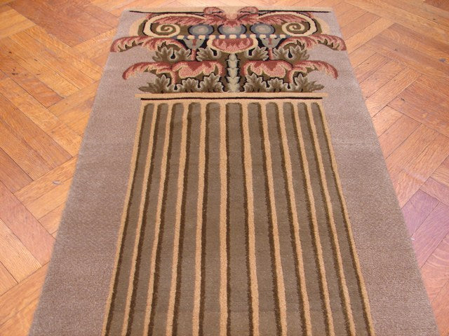 3' x 9' Green Tibet/Nepalese Runner Rug 6653