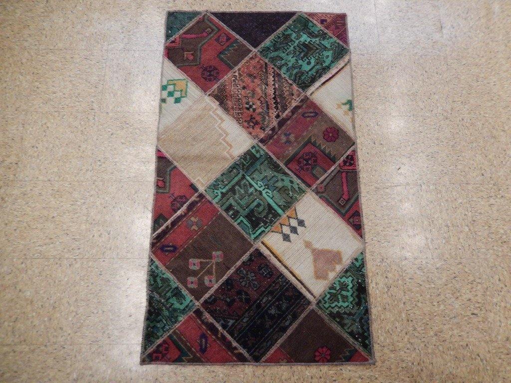 3x5 Antique Persian Patchwork Rug - Iran - bestrugplace