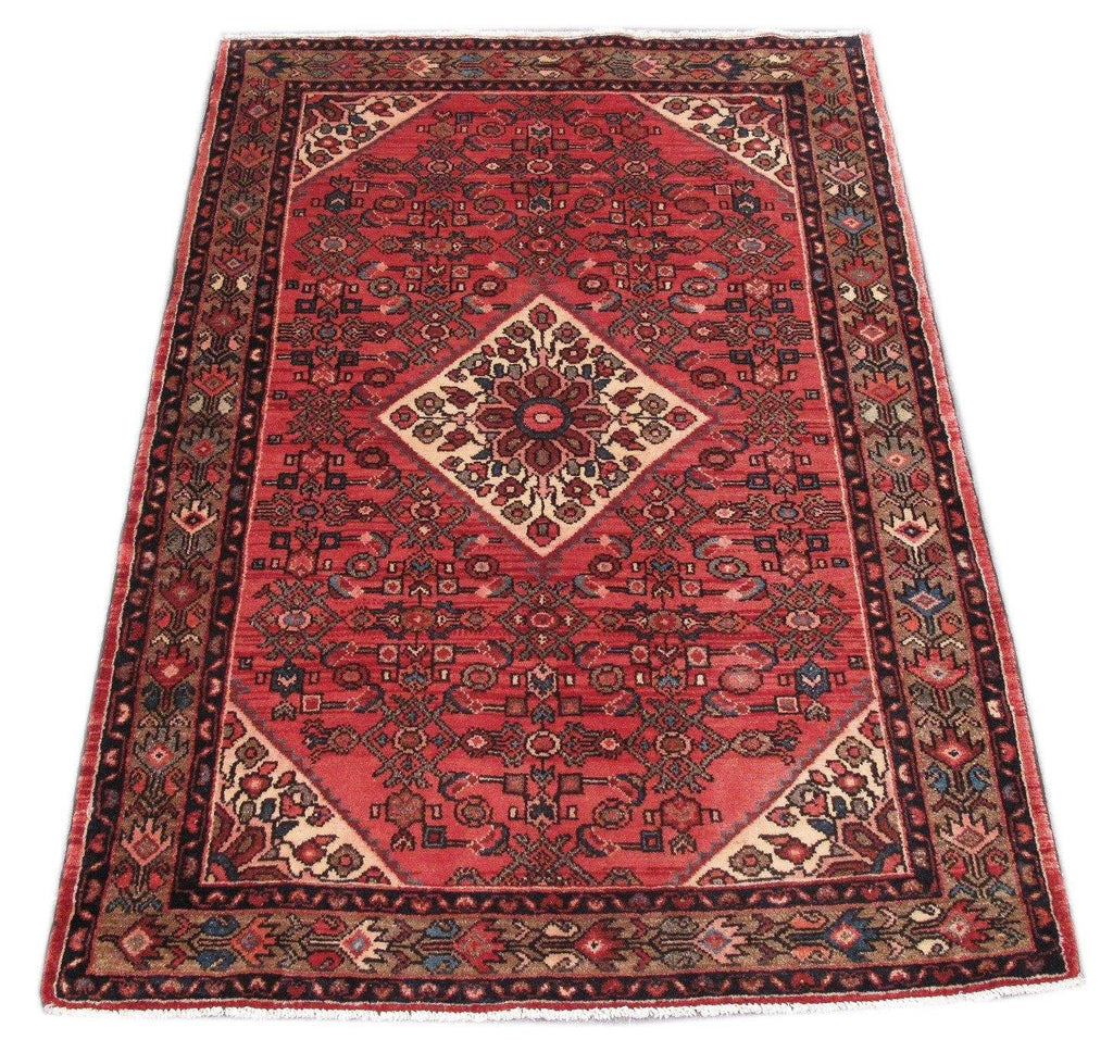 Luxurious 4x6 Authentic Hand-knotted Persian Hamadan Rug - Iran - bestrugplace