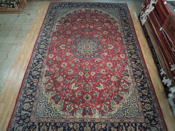 10x16 Authentic Handmade Persian Isfahan Rug - Iran - bestrugplace