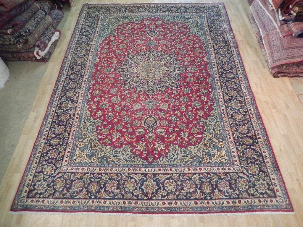 9x14 Authentic Handmade Semi-Antique Persian Sarouk Rug - Iran - bestrugplace