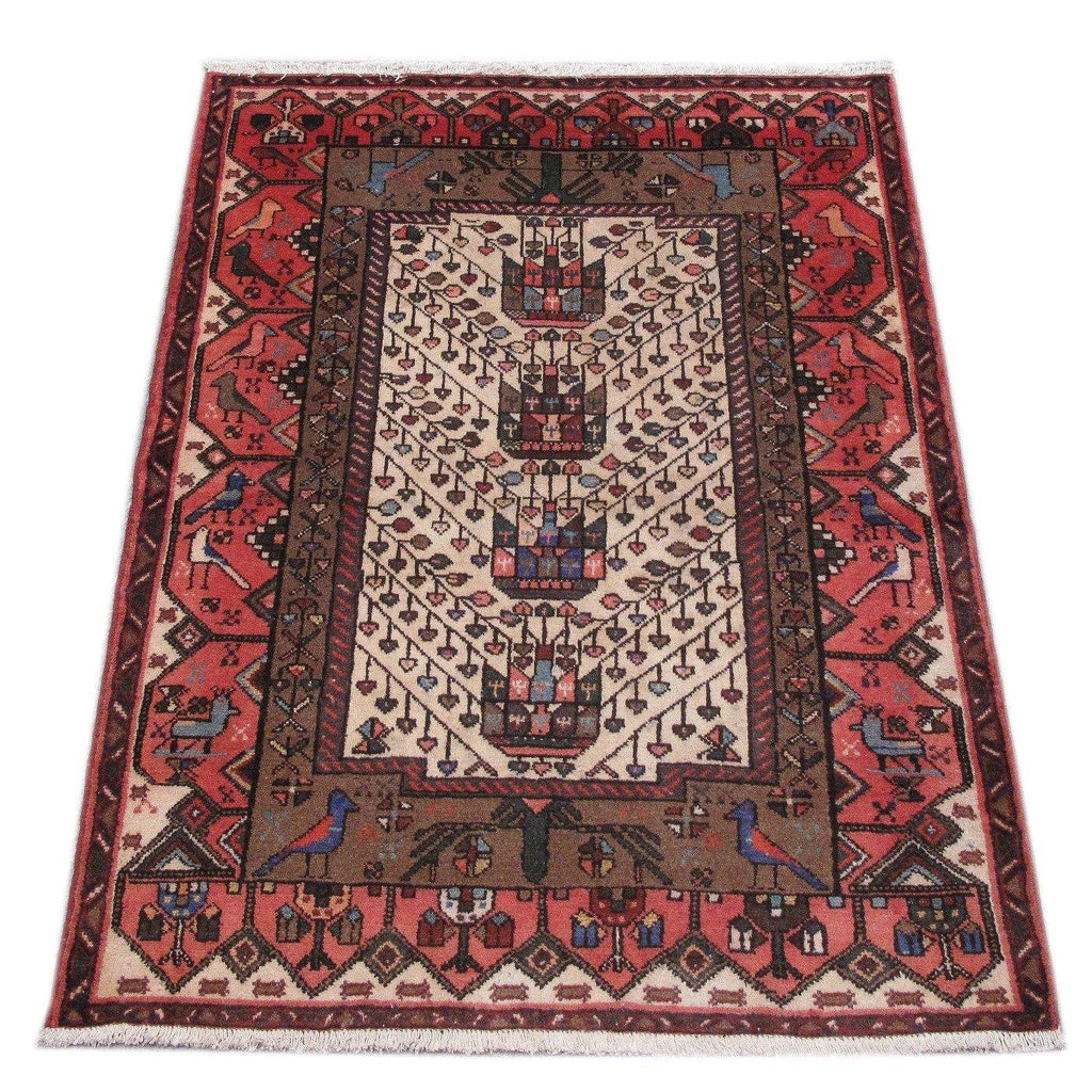Luxurious 4x5 Authentic Hand-knotted Persian Hamadan Rug - Iran - bestrugplace