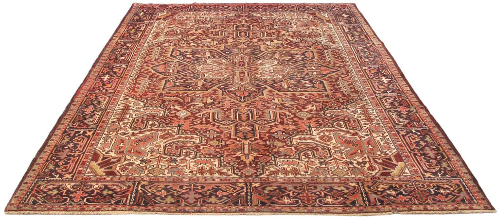 Luxurious 9x11 Authentic Hand-knotted Persian Heriz Rug - Iran - bestrugplace