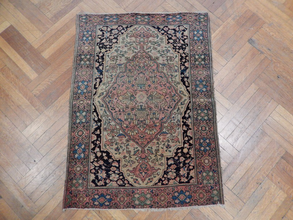 3.4 x 4.7 Antique Persian Farahan Rug 1910's #PIX-21684