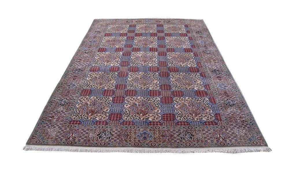 10x13 Authentic Hand Knotted Persian Wool & Silk Nain Rug - Iran - bestrugplace