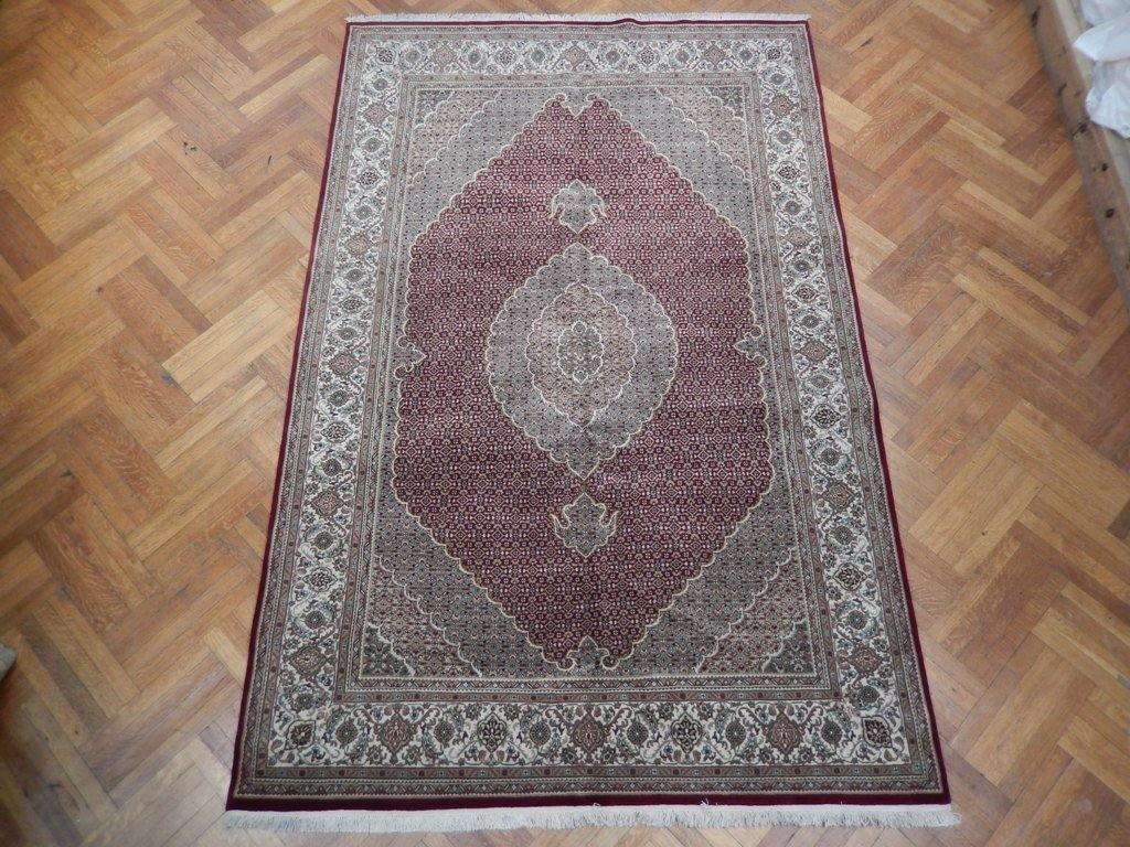 7x10 Wool&Silk Tabriz Mahi Rug - India - bestrugplace