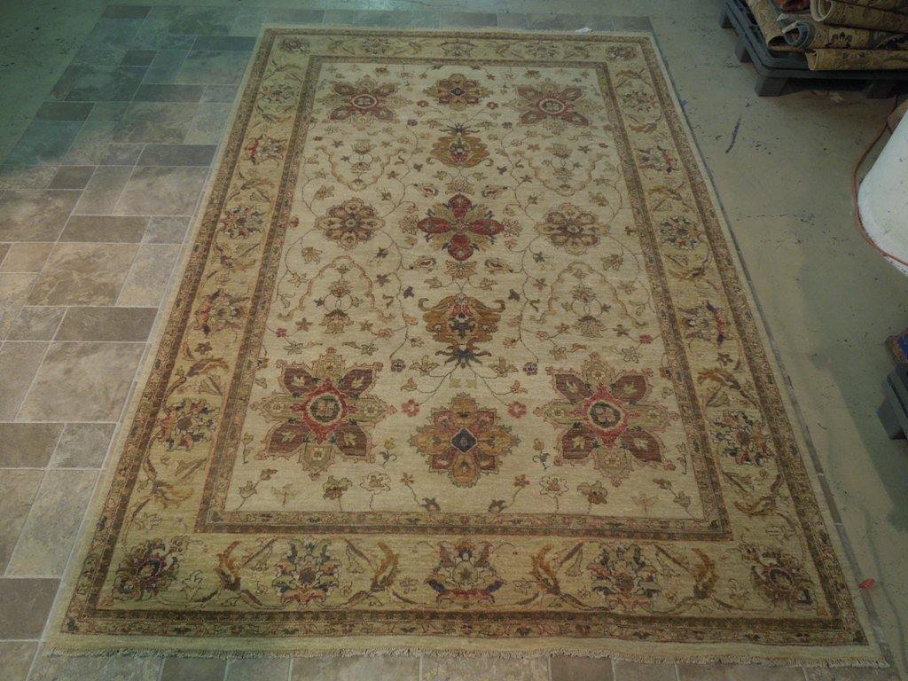7x10 Vegetable Dyed Chobi Rug - India - bestrugplace