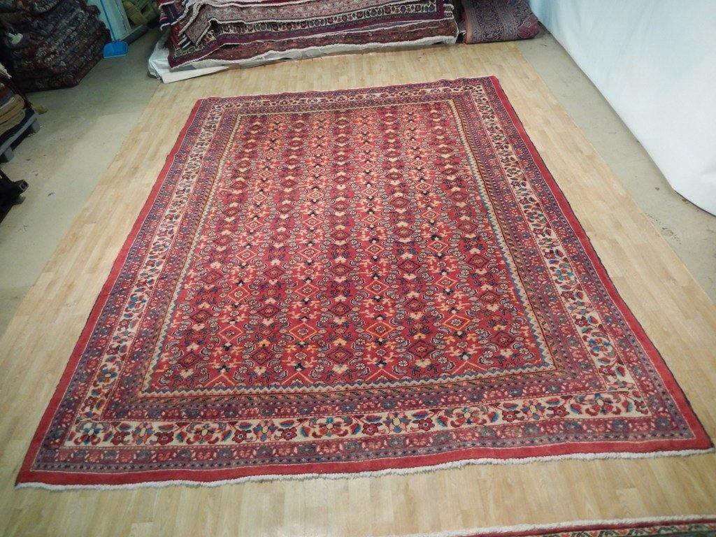 9x13 Authentic Hand Knotted Semi-Antique Persian Qum Mahal Rug - Iran - bestrugplace