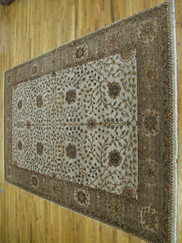 Fascinating 6x9 Authentic Hand-Knotted Vegetable Dyed Chobi Rug - India - bestrugplace