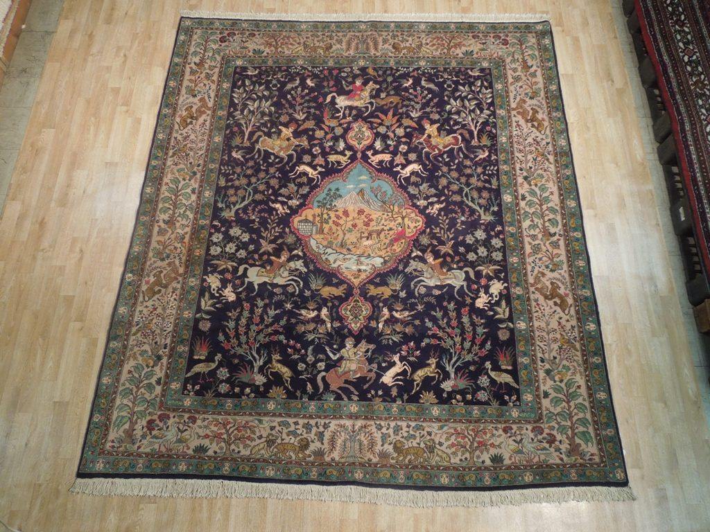 8x10 Authentic Handmade Wool&Silk Signed Tabriz Fine Persian Rug - Iran - bestrugplace