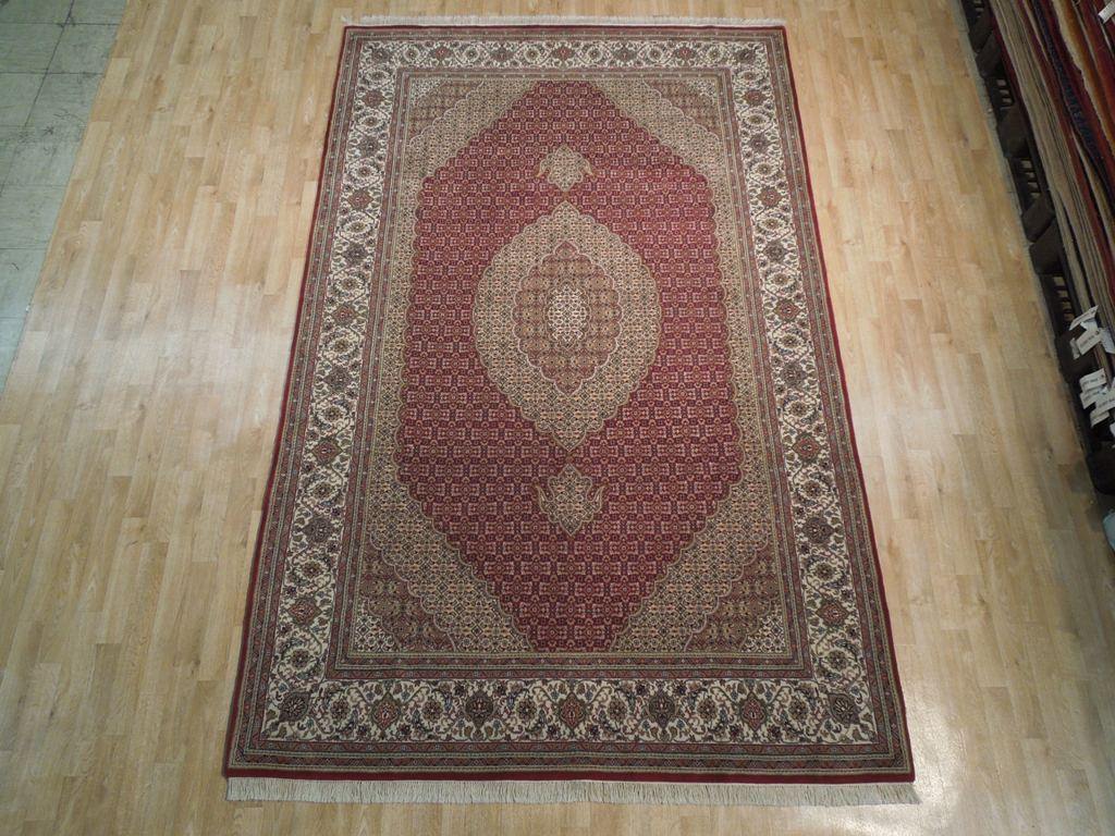 6x10 Tabriz Mahi Wool&Silk Fine Quality Rug - India - bestrugplace