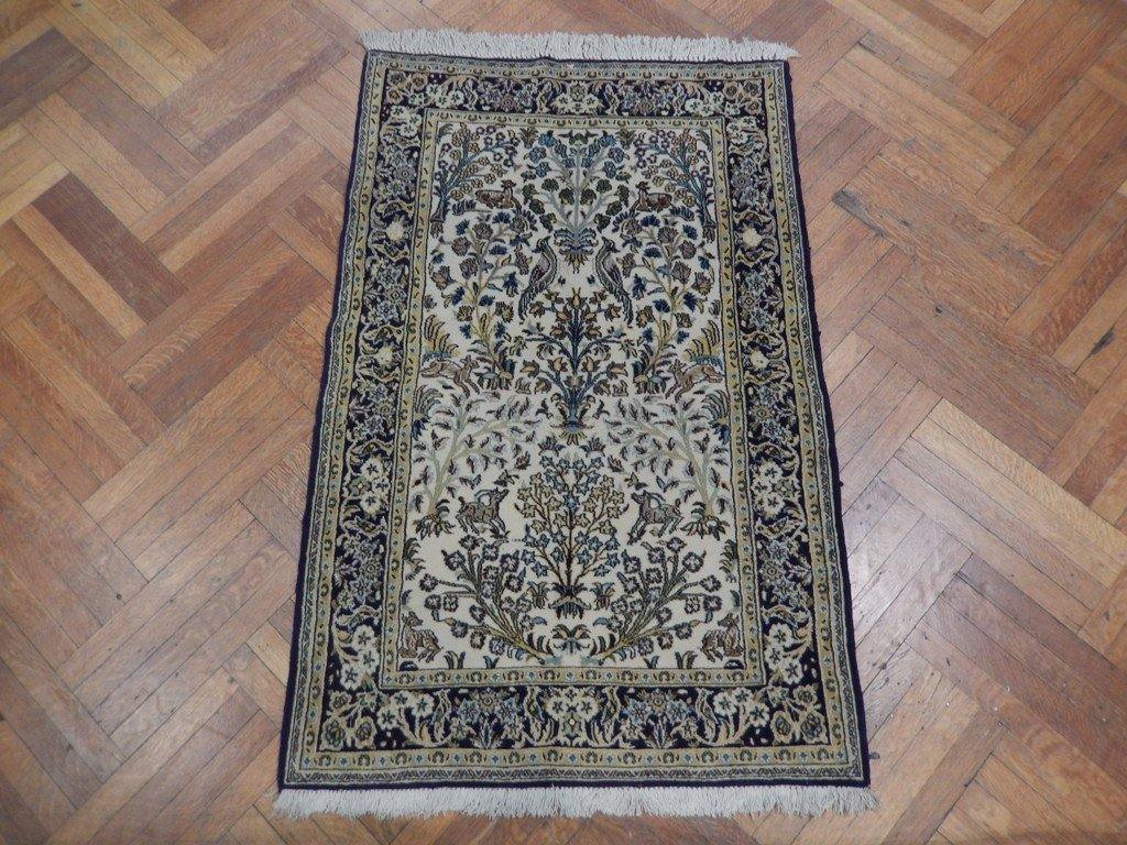 4x5 Authentic Handmade Persian Isfahan Rug - Iran - bestrugplace