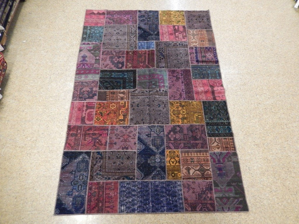 6 x 8.10 Multi Color Antique Persian Patchwork Rug 22198