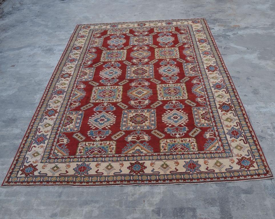 Stunning 10x16 Authentic Handmade Yak Kash Kazak Rug - Pakistan - bestrugplace