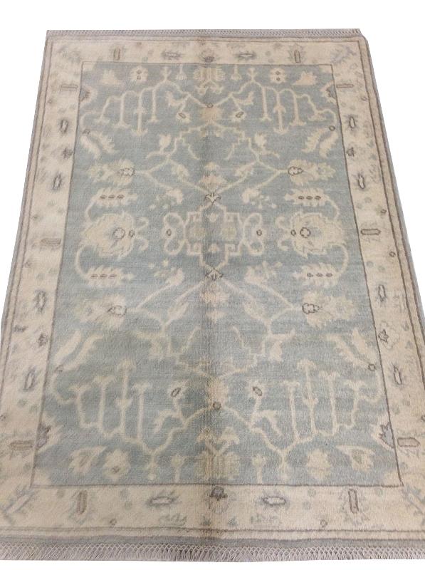 3.4 x 4.9 GRAY OSHAK handmade Wool Rug #PIX-26772