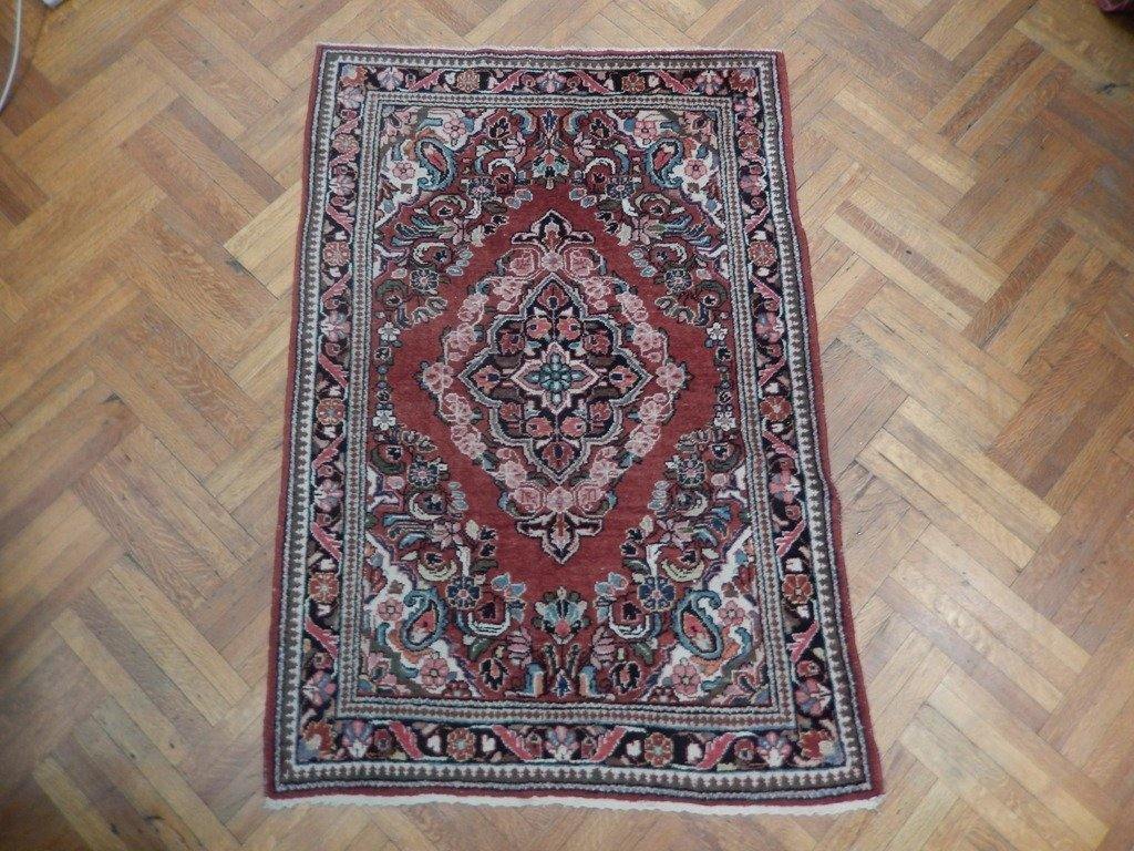 5x7 Authentic Hand Knotted Semi-Antique Persian Sarouk Rug - Iran - bestrugplace