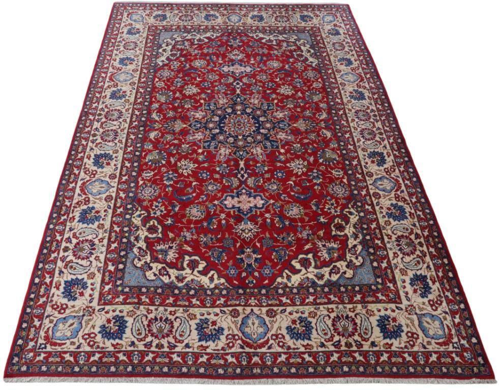 11x17 Persian Isfahan Najaf Rug RED - Iran - bestrugplace