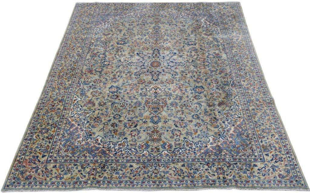 9x13 Authentic Hand-knotted Persian Signed Kashan Rug - Iran - bestrugplace