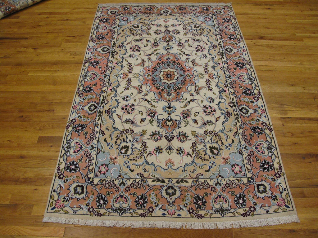5x7 Authentic Hand-Knotted Wool & Silk Fine Quality Persian Tabriz Rug - Iran - bestrugplace