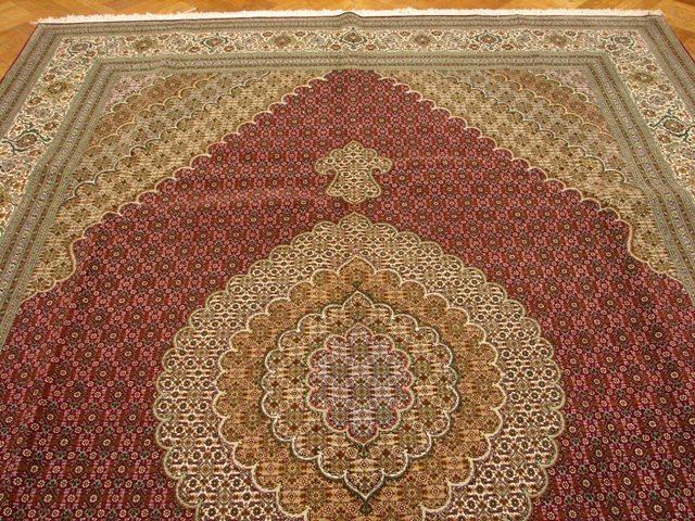 8x12 Authentic Handmade Persian Tabriz Mahi Rug-Iran - bestrugplace