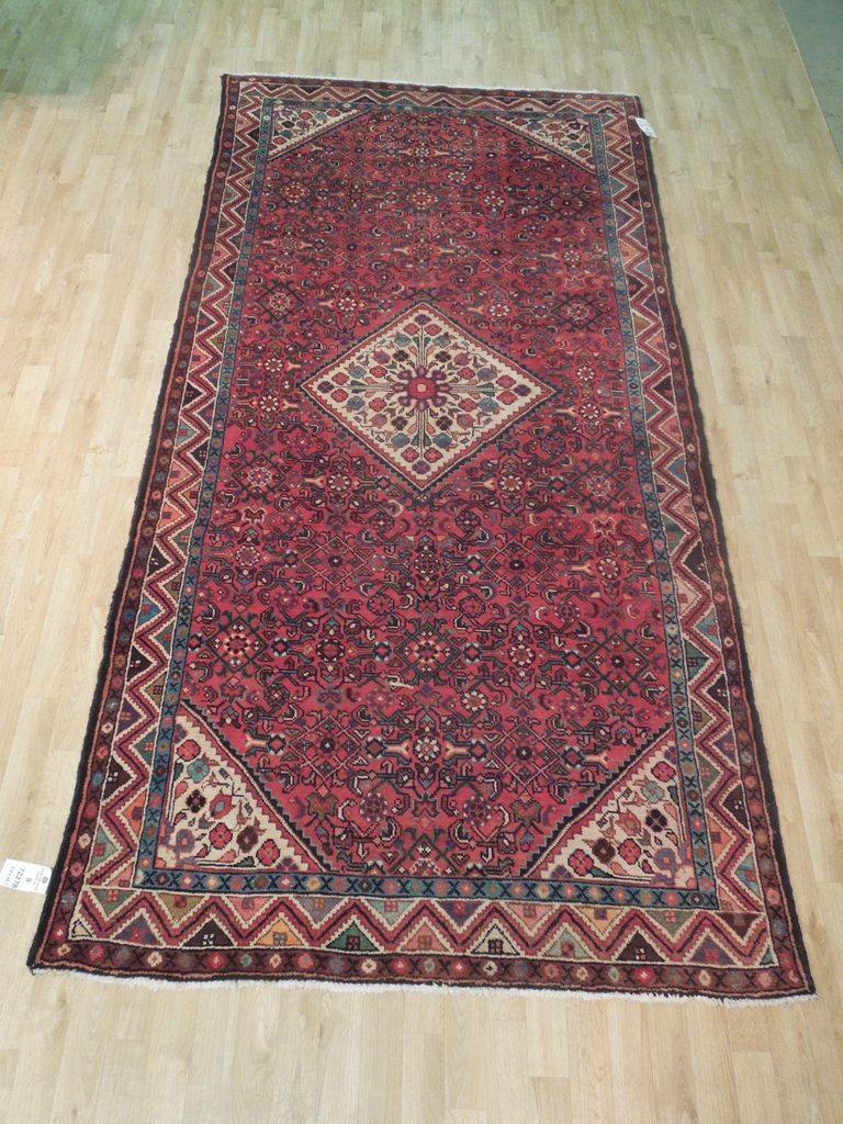 5' x 11' Red-Semi-Antique-Persian-Herati-Runner.jpg