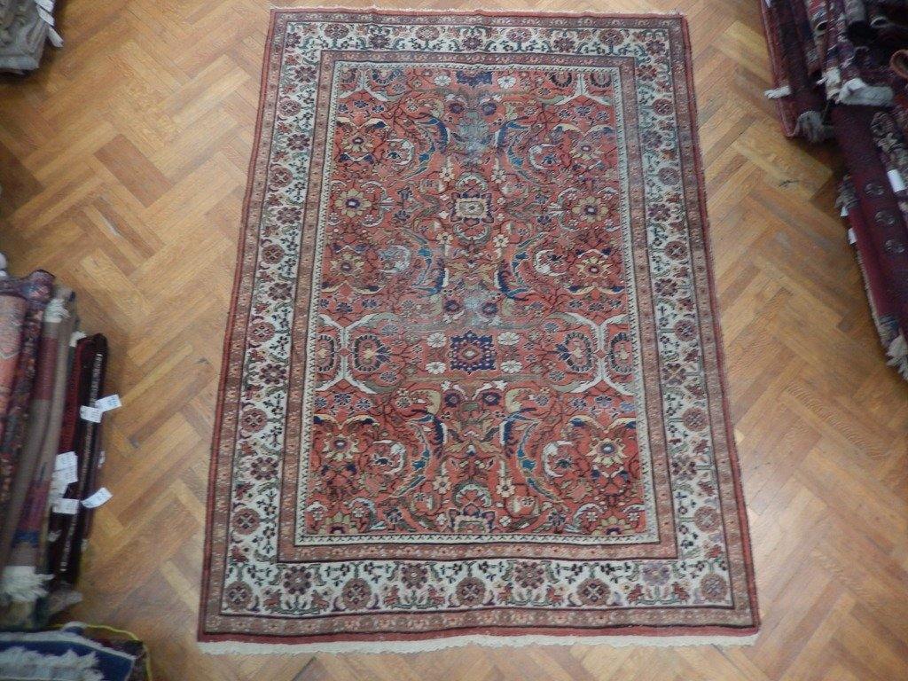 7x10 Authentic Hand Knotted Antique Persian Tabriz Rug - Iran - bestrugplace