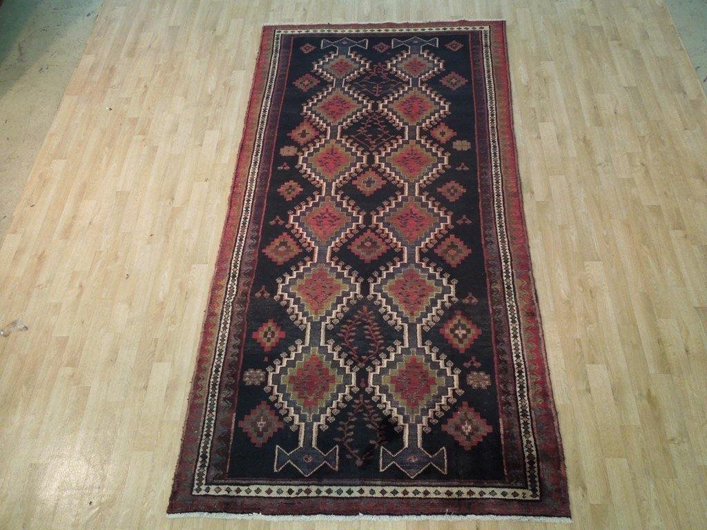 5x9 Authentic Hand Knotted Semi-Antique Persian Hamadan Runner - Iran - bestrugplace