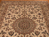 Load image into Gallery viewer, 7&#39; x 10&#39; Ivory Fine Persian Nain Wool &amp; Silk Rug 4256