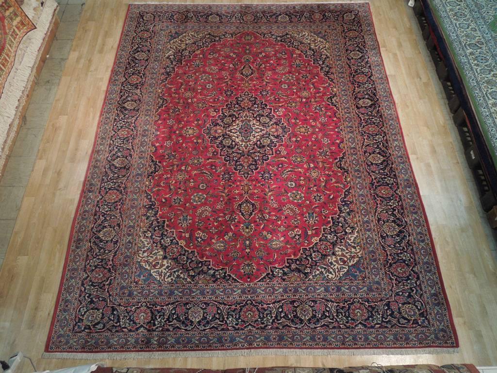 9x12 Authentic Handmade Kashan Persian Rug - Iran - bestrugplace