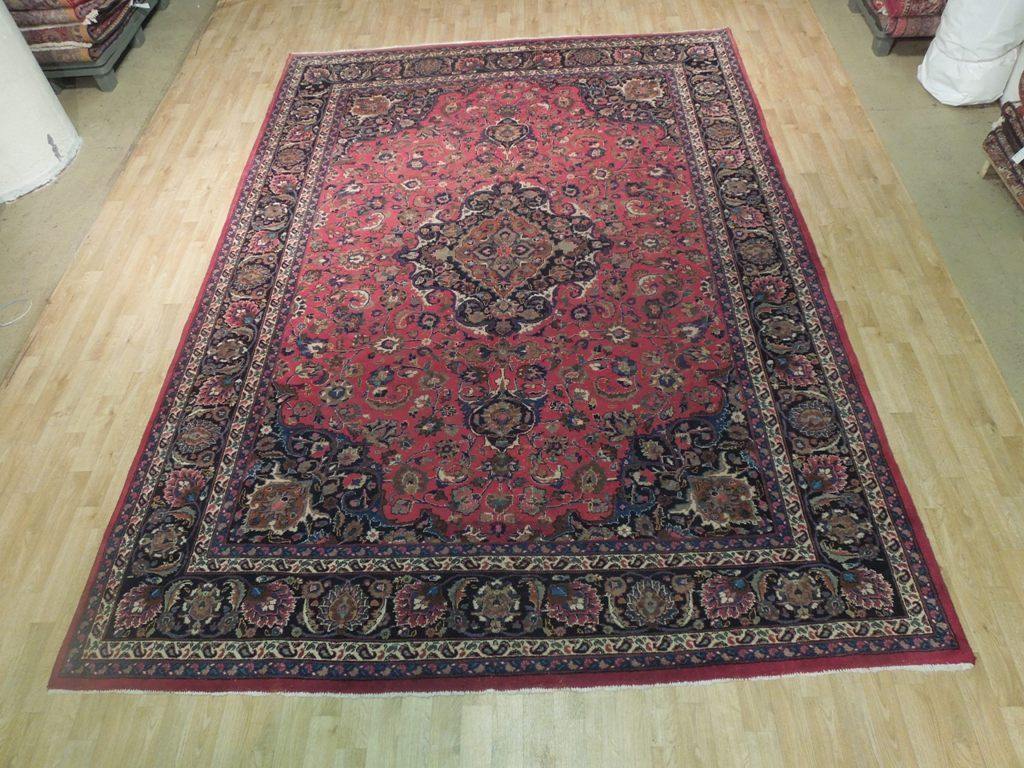 8x12 Authentic Hand Knotted Signed Persian Mashad Rug - Iran - bestrugplace