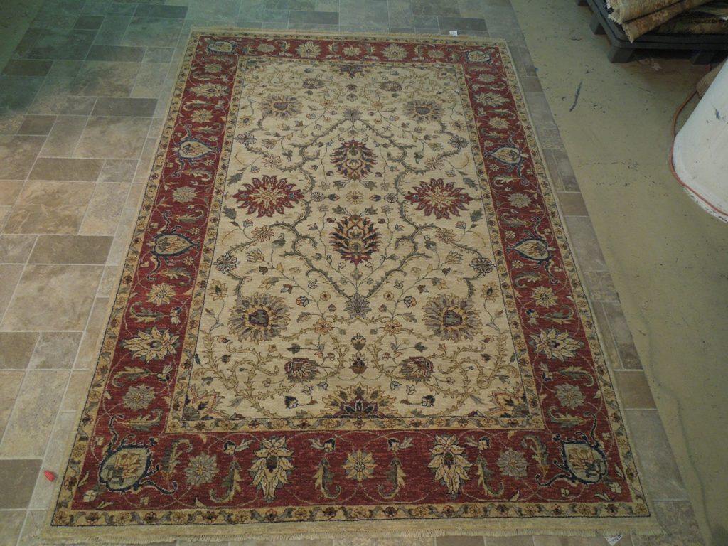 6x9 Vegetable Dyed Chobi Rug - India - bestrugplace
