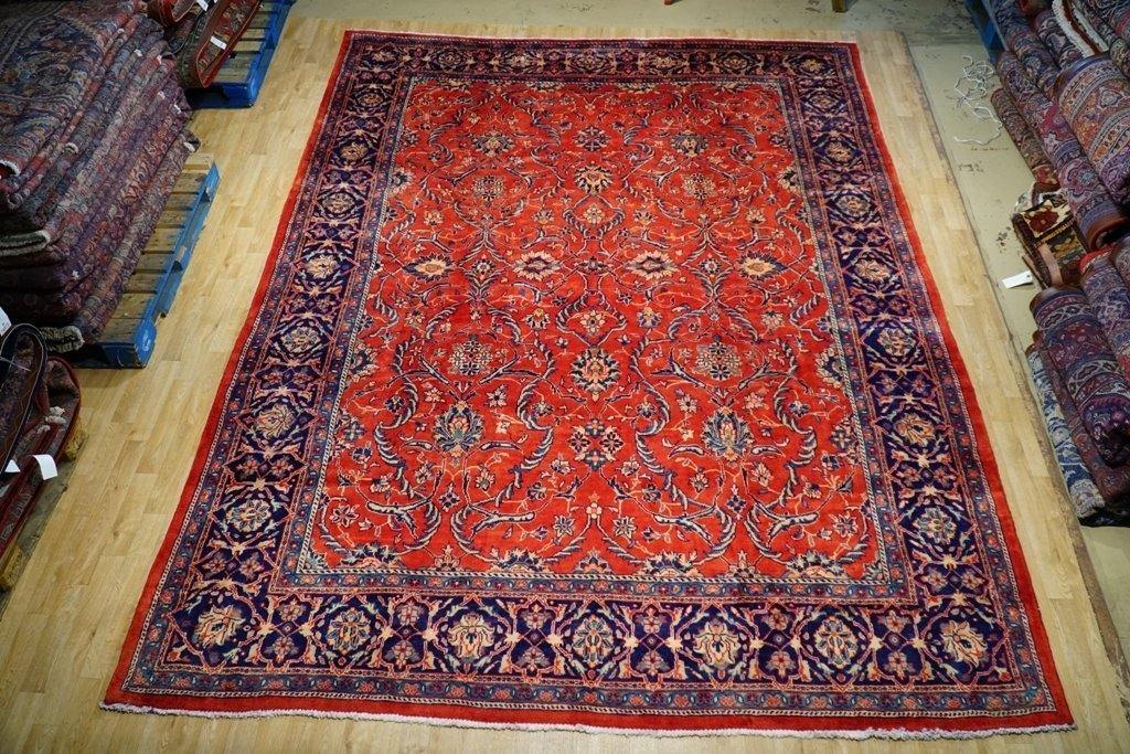 9x13 Authentic Hand Knotted Worn Semi-Antique Shah Abbasi Tabriz Rug - Iran - bestrugplace