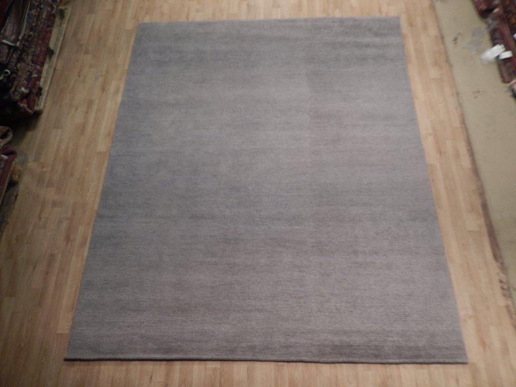 8x10 Authentic Loom Knotted Viscose Wool Blend Modern Rug - India - bestrugplace