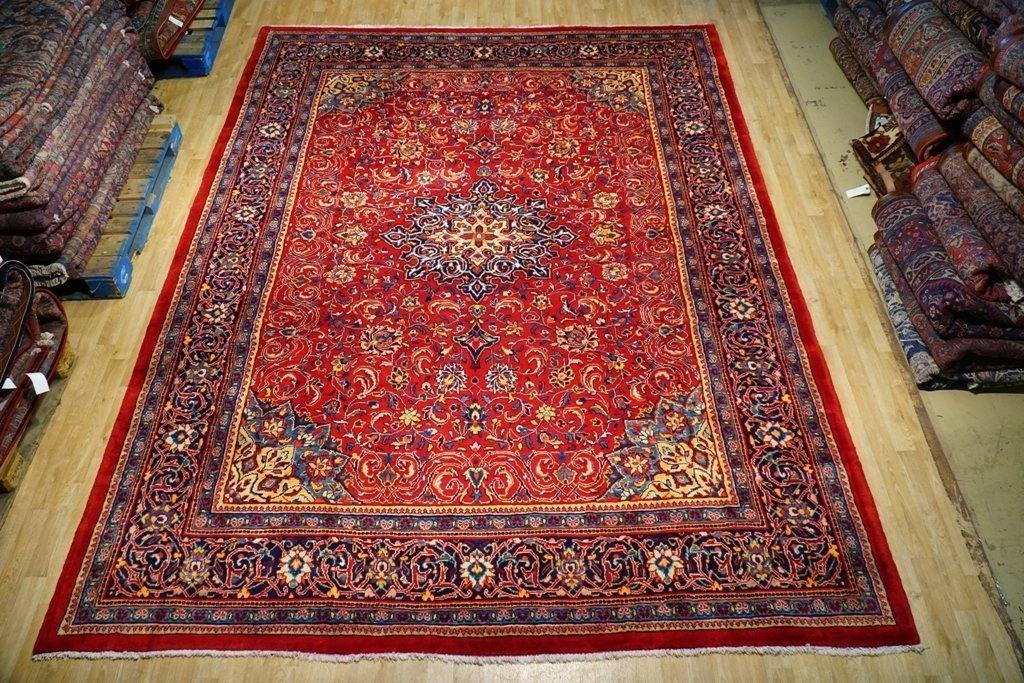 9x13 Authentic Hand Knotted Shah Abbasi Persian Sarouk Rug - Iran - bestrugplace