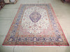 Load image into Gallery viewer, 6.11 x 10.4 Ivory Fine Persian Qum Rug KORK WOOL 72300