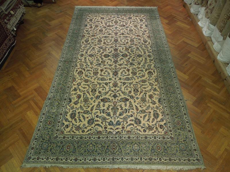 10x19 Authentic Handmade Signed Persian Fine Quality Kashan Rug-Iran 17139 - bestrugplace