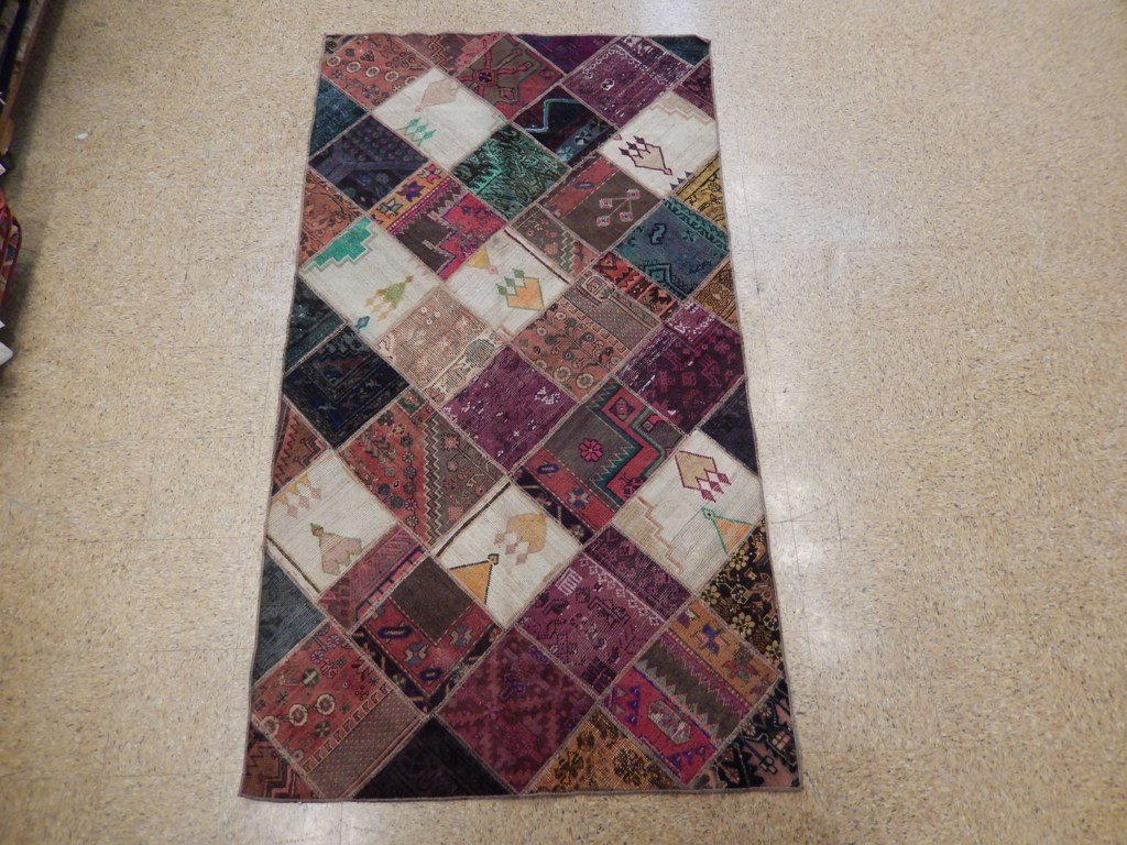 4.8 x 8.6 Multi Color Antique Persian Patchwork Rug 22172
