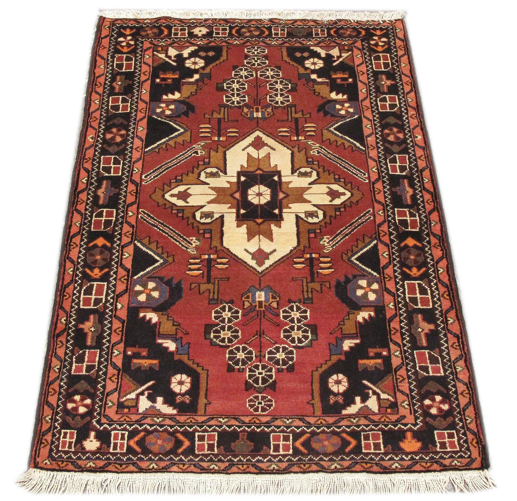 Luxurious 3x5 Authentic Hand-knotted Persian Hamadan Rug - Iran - bestrugplace