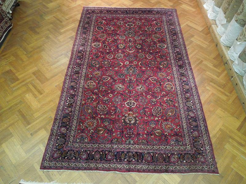 10x16 Authentic Handmade Persian Mashad Rug-Iran - bestrugplace