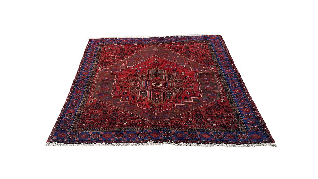 4.11 x 6.10 Red Persian Kurd Bijar Rug 80218