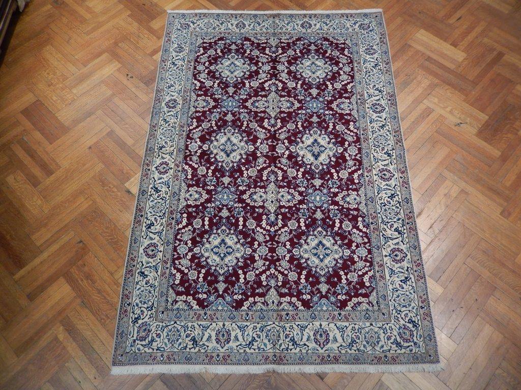 6x10 Authentic Handmade Signed Wool & Silk Persian Nain Rug - Iran - bestrugplace