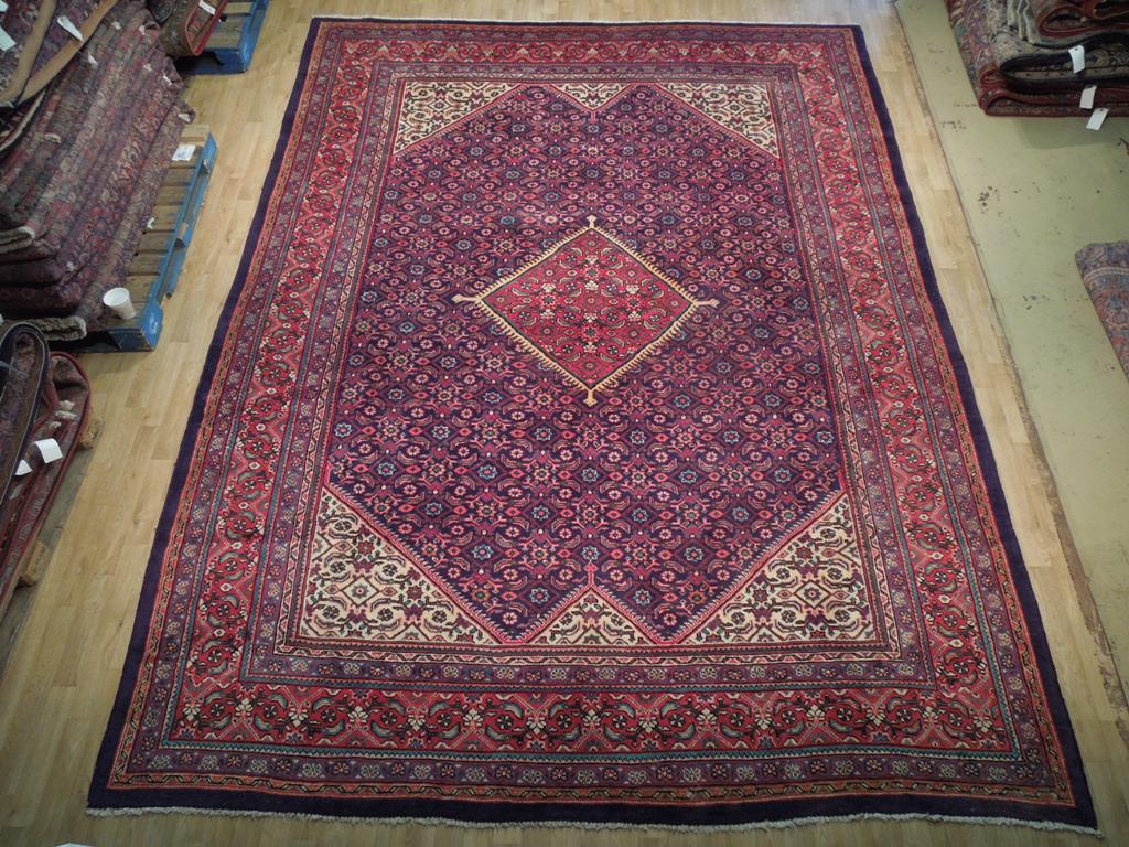 9.8 x 13 Semi Antique Tabriz MAHAL HERATI Rug 74859