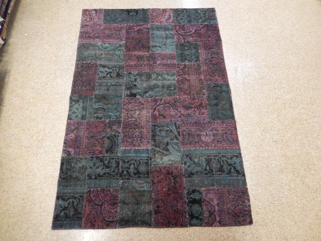 5.9 x 8.9 Multi Color Antique Persian Patchwork Rug 22225