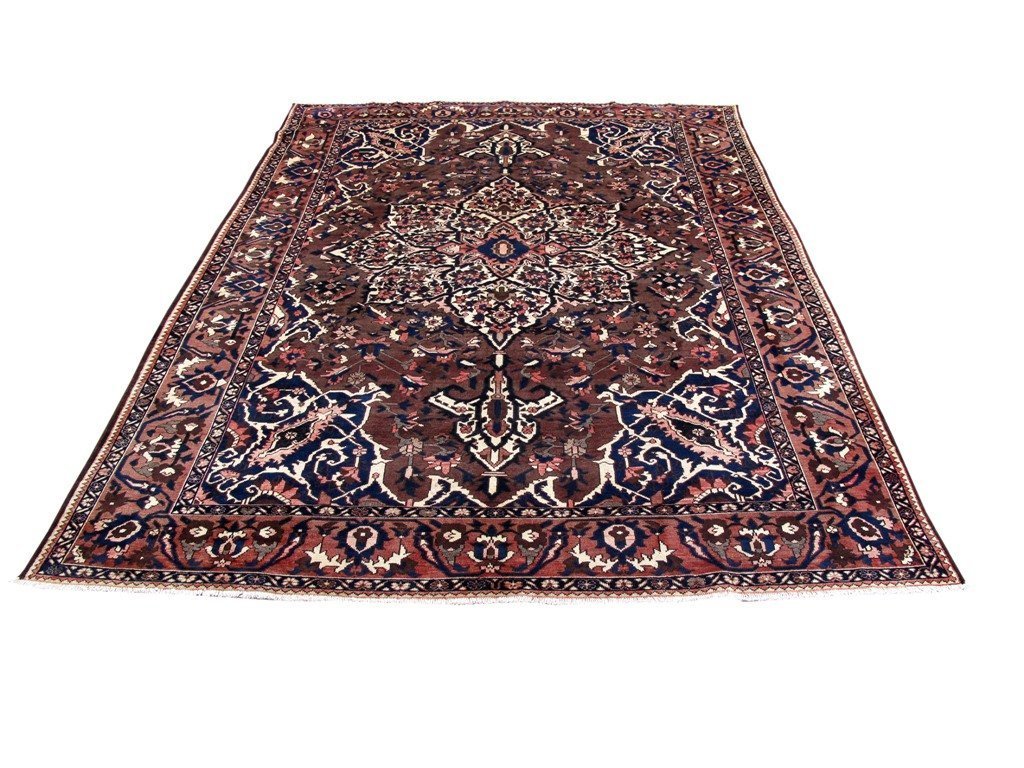 8.8 x 11.8 Handmade Brown Authentic Persian Bakhtiari Rug 80844