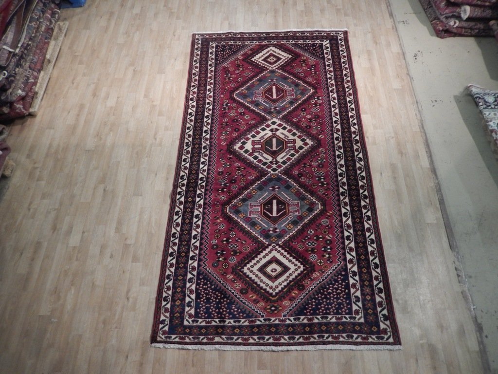 5.4 x 10.3 Red Semi-Antique Persian Abadeh Runner 74476