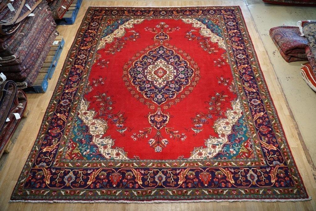 10x13 Authentic Hand Knotted Open Filed Persian Sarouk Rug - Iran - bestrugplace
