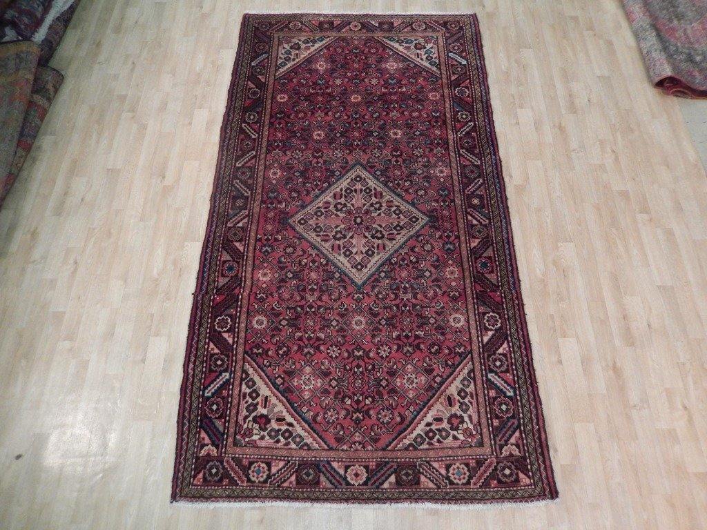 5x9 Authentic Handmade Semi-Antique Persian Herati Runner - Iran - bestrugplace