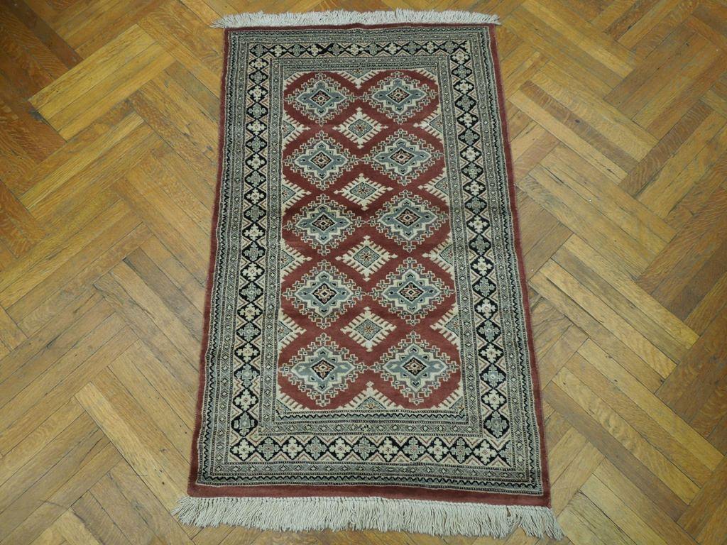 Radiant 3x5 Authentic Handmade Wool & Silk Bokhara Rug - Pakistan - bestrugplace